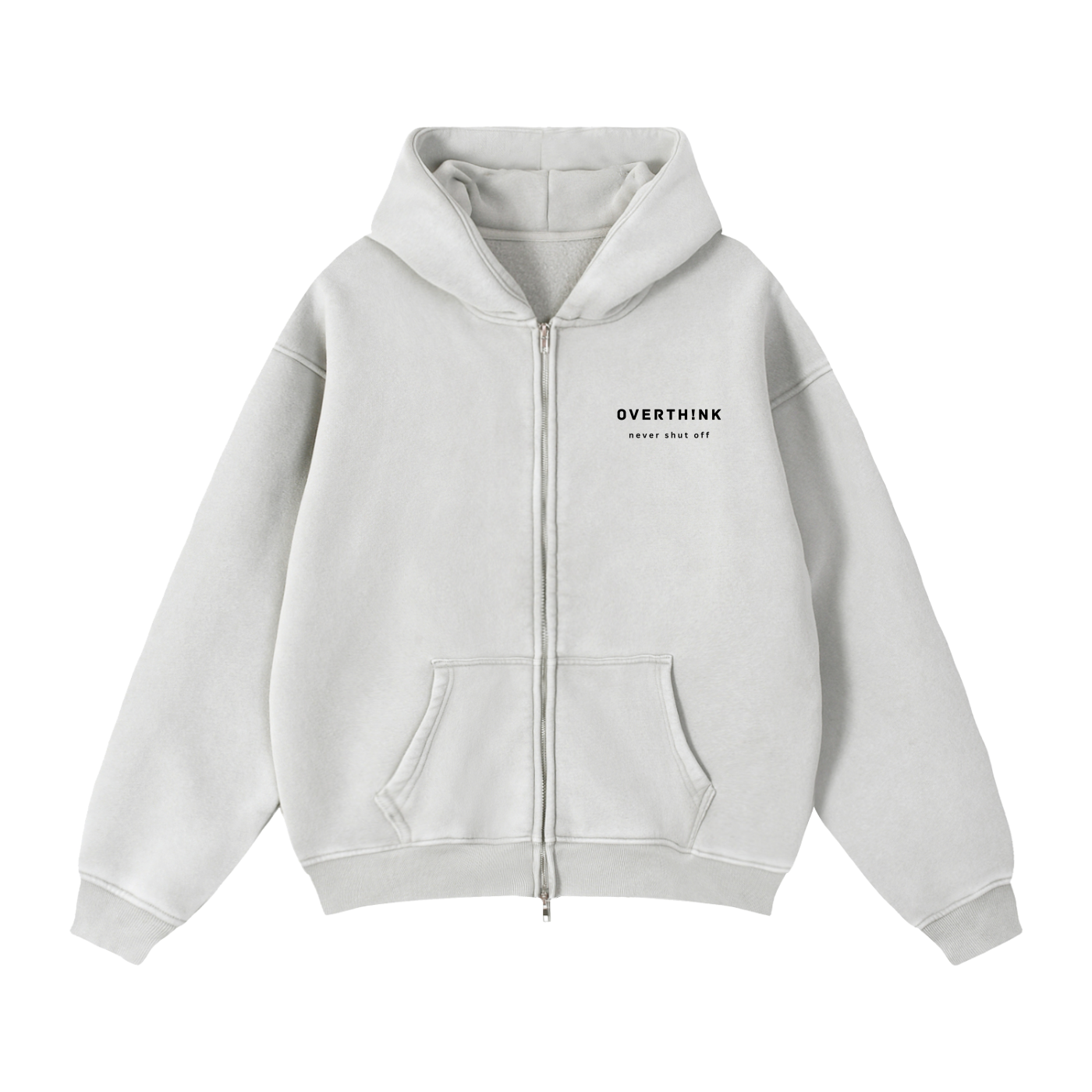 OVERTHINK Boxy Zip-Hoodie