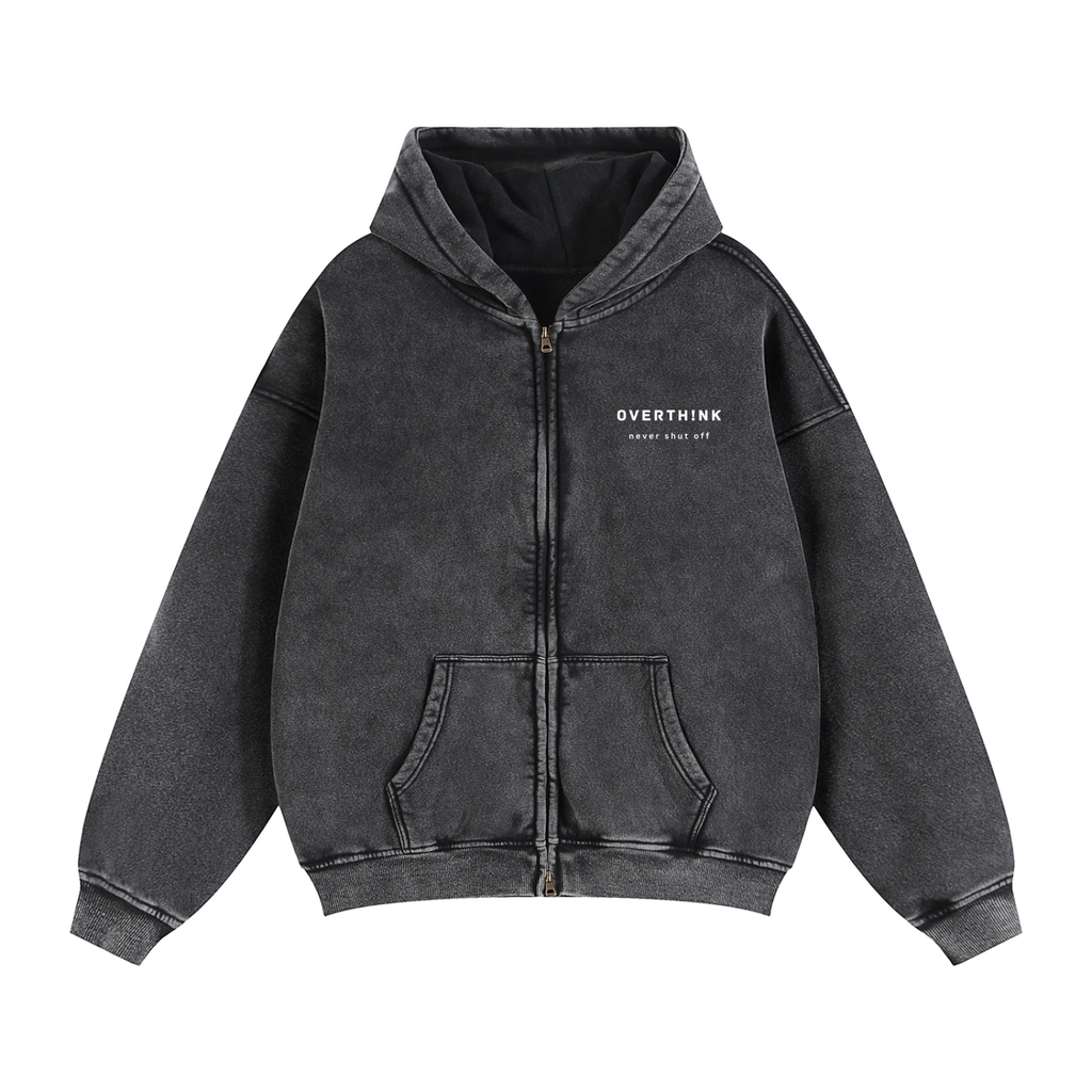 OVERTHINK Boxy Zip-Hoodie