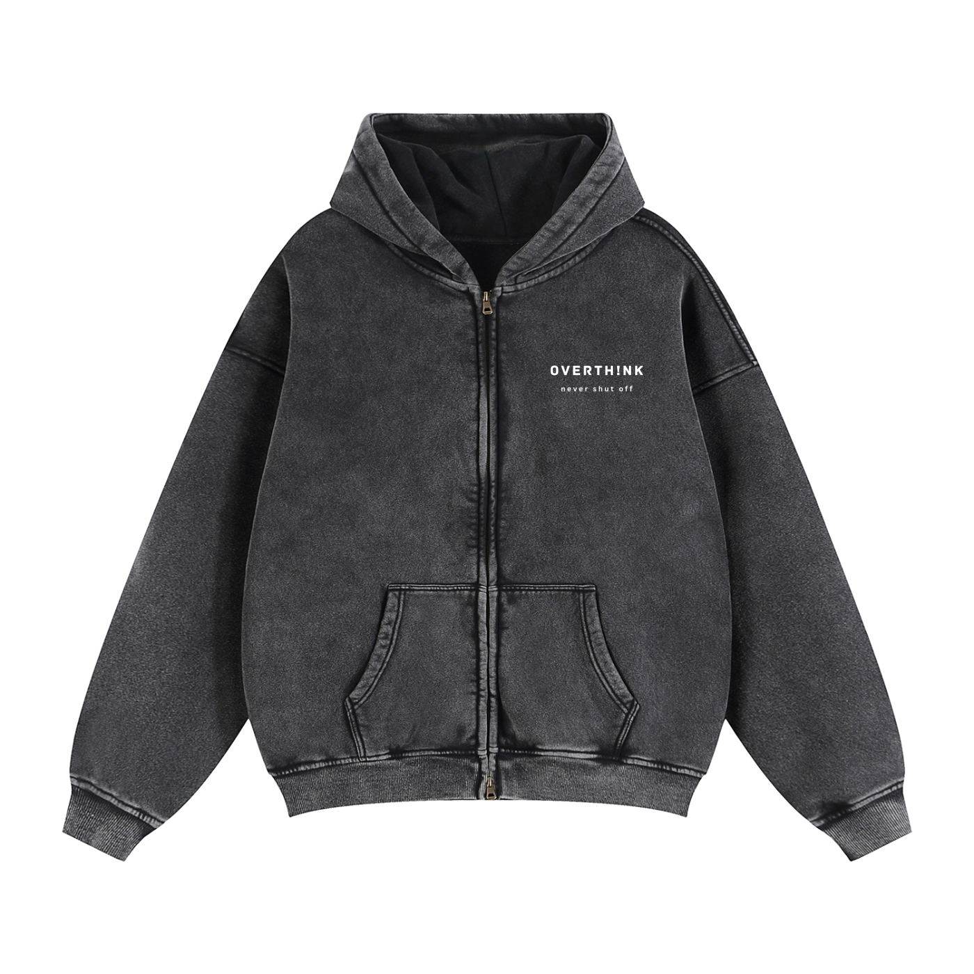 OVERTHINK Boxy Zip-Hoodie