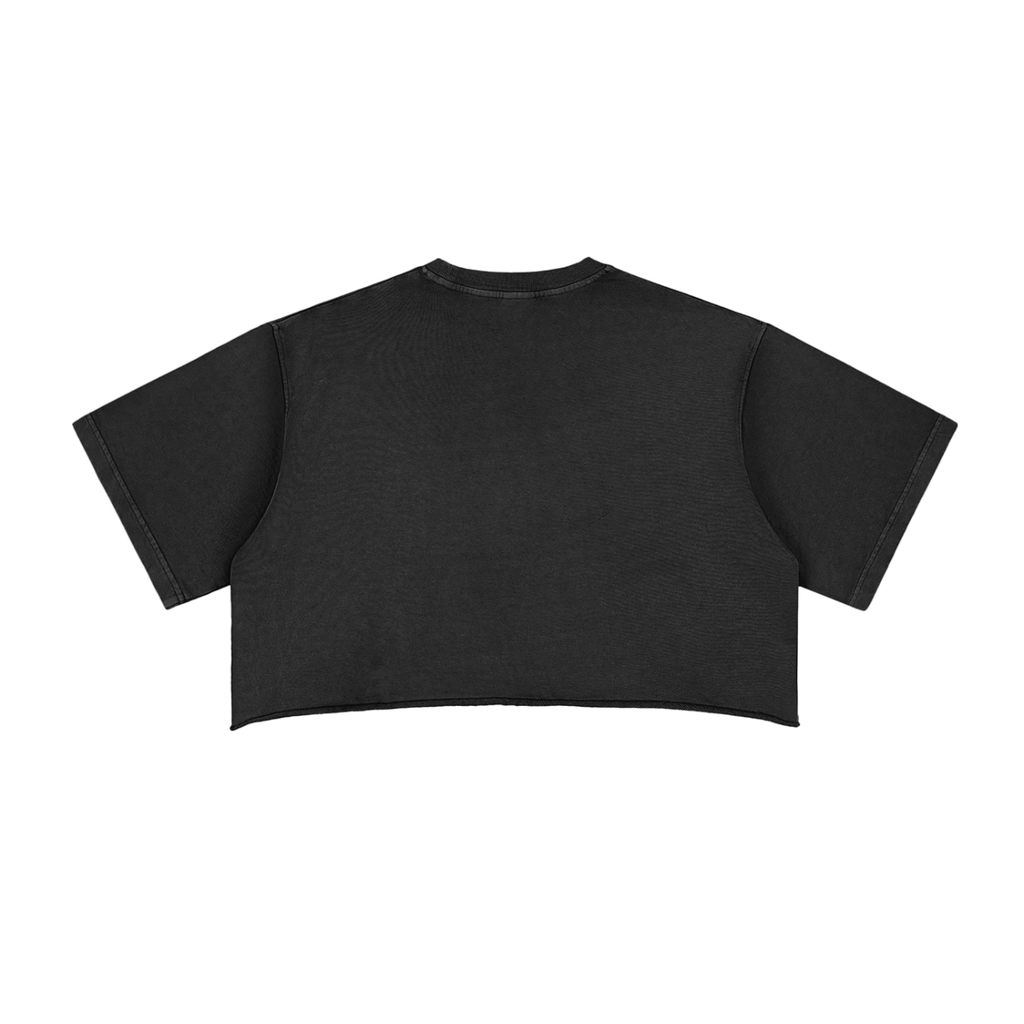 OVERTHINK Raw Edge Crop Top