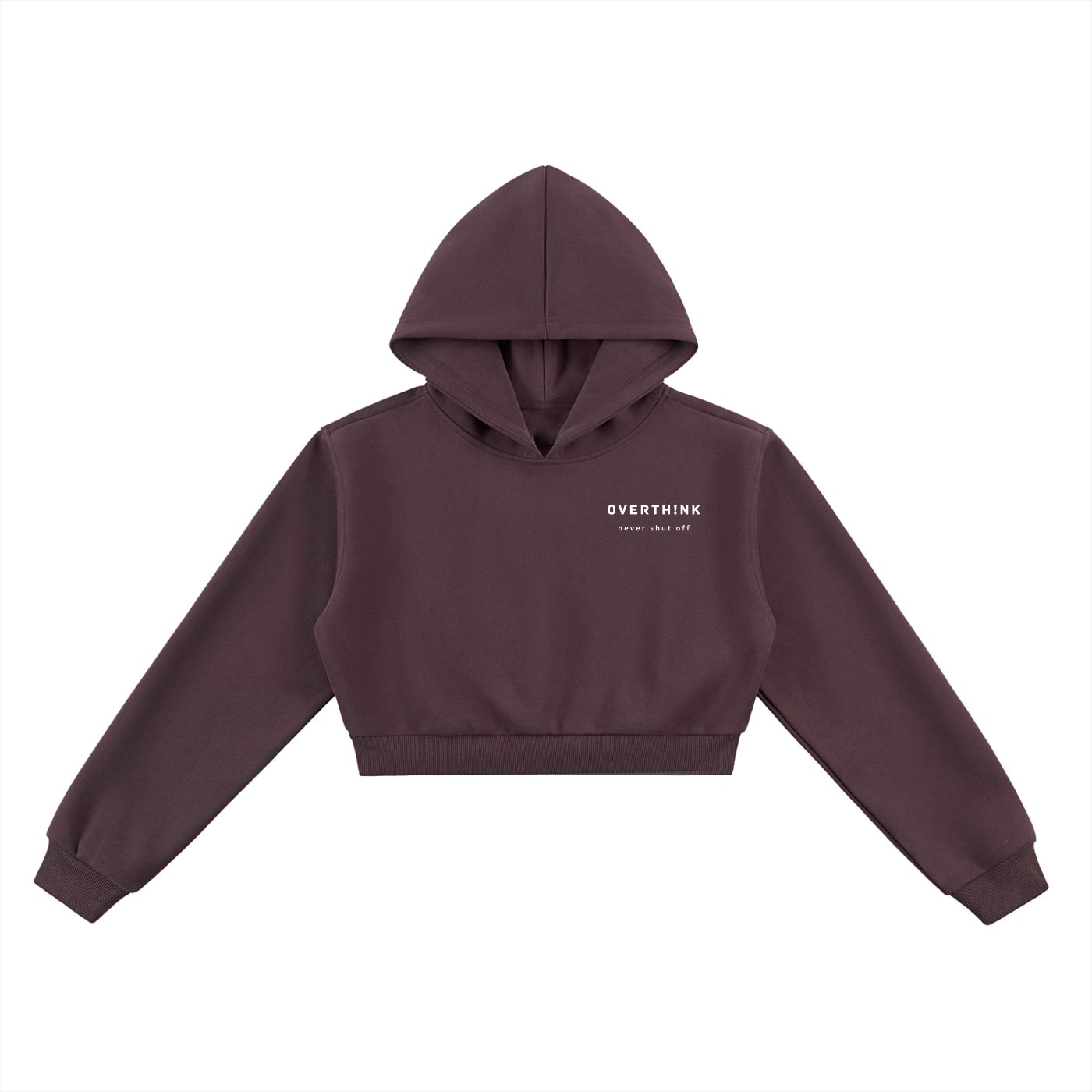 OVERTHINK Essential Cropped Hoodie