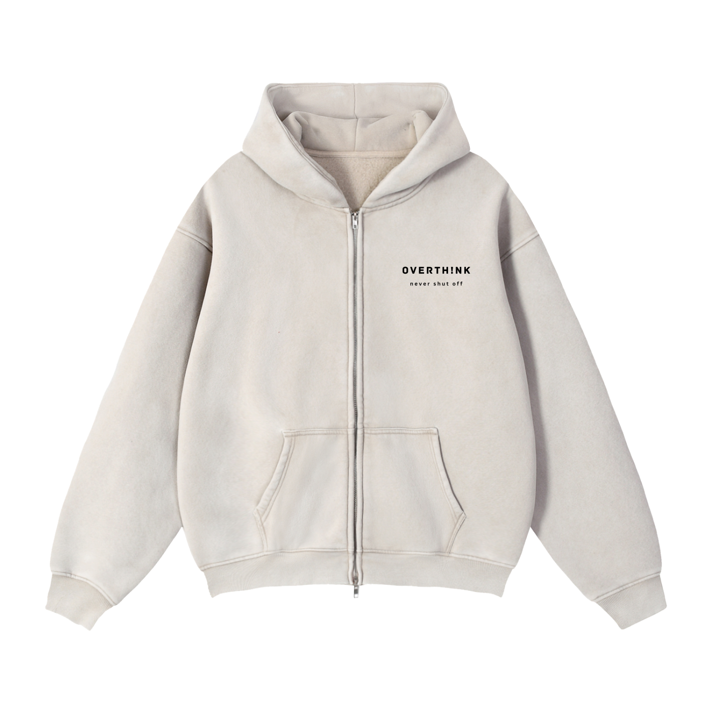 OVERTHINK Boxy Zip-Hoodie