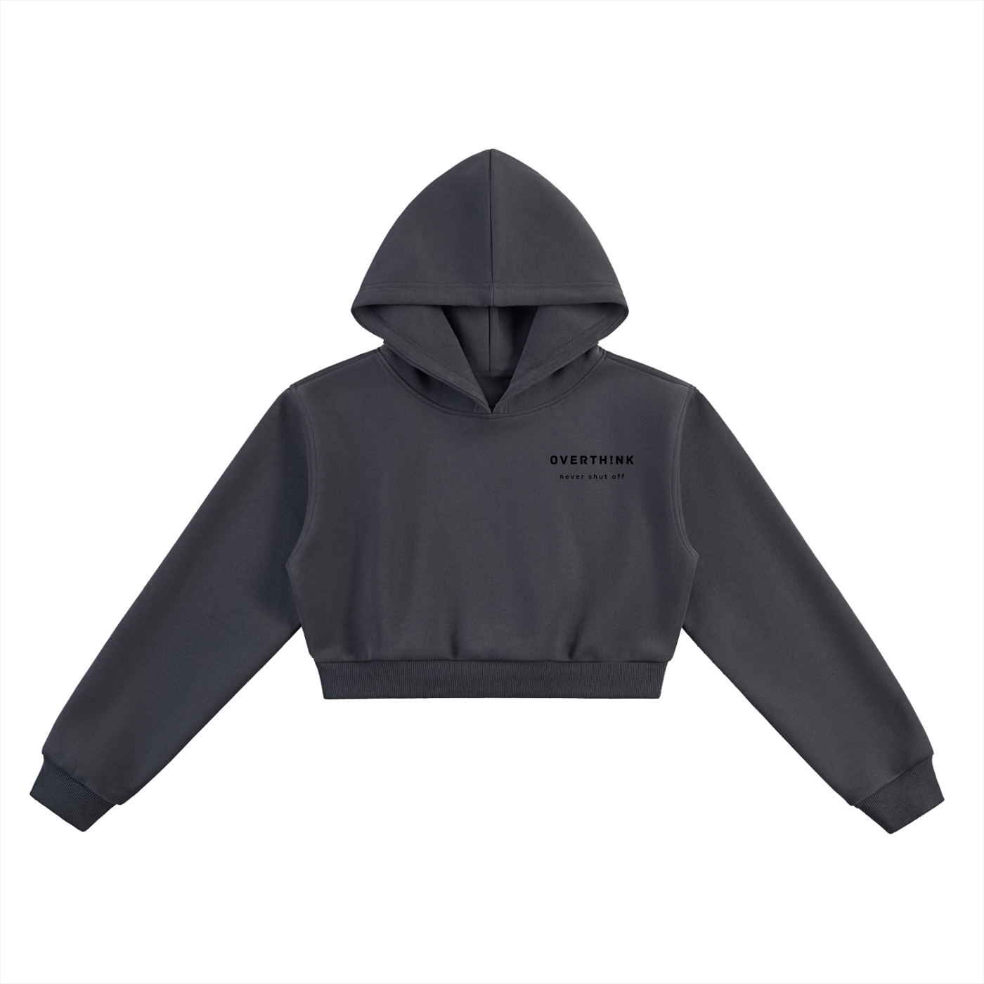 OVERTHINK Essential Cropped Hoodie