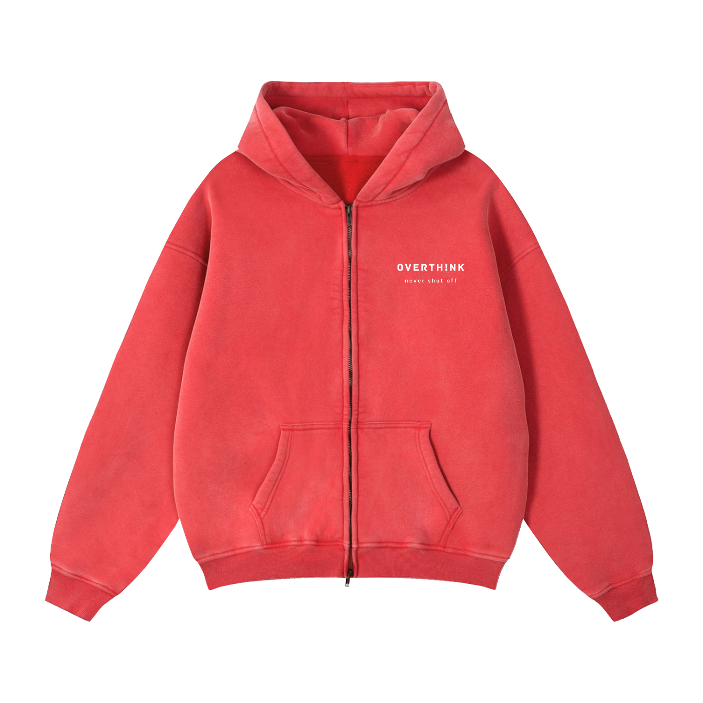 OVERTHINK Boxy Zip-Hoodie