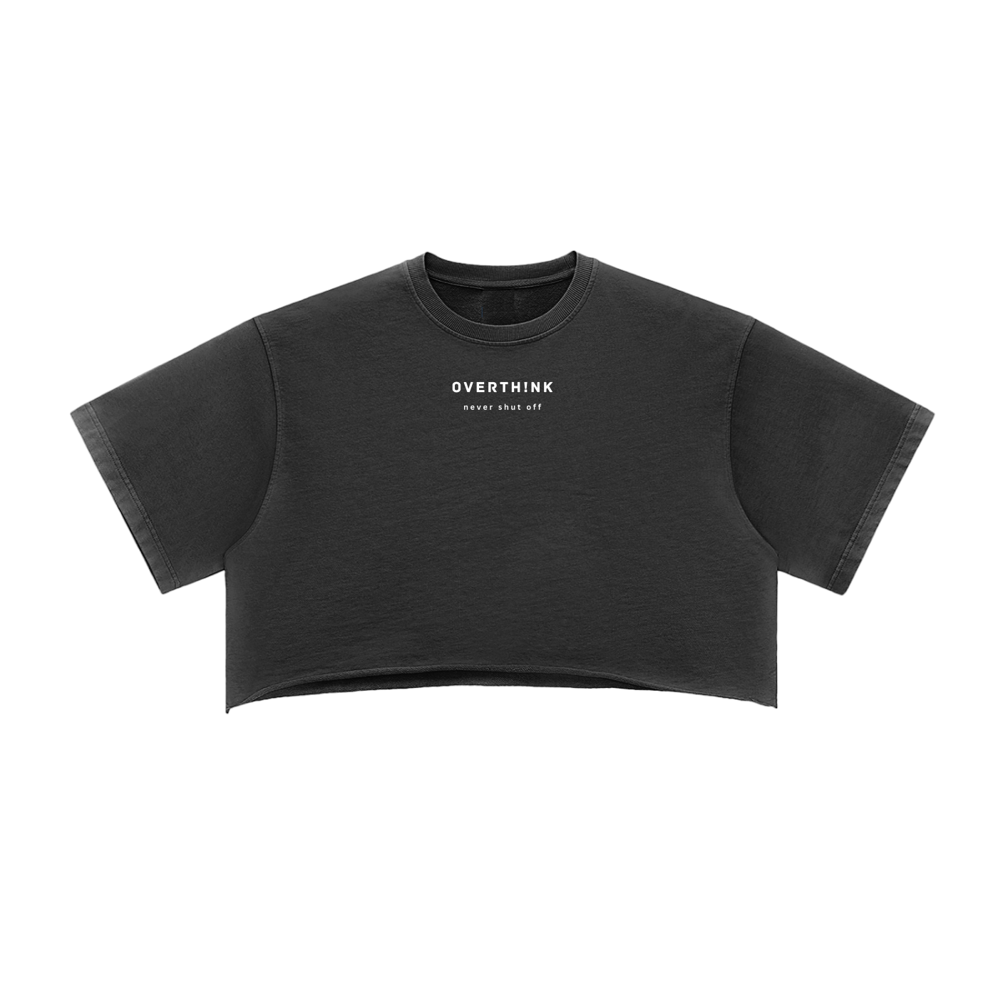 OVERTHINK Raw Edge Crop Top