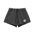 OVERTHINK Washed Raw Edge Drawstring Shorts