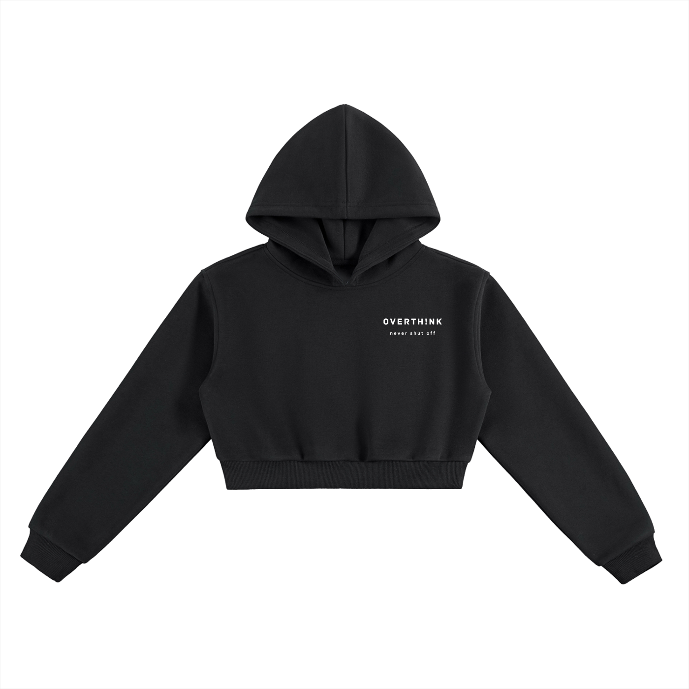 OVERTHINK Essential Cropped Hoodie