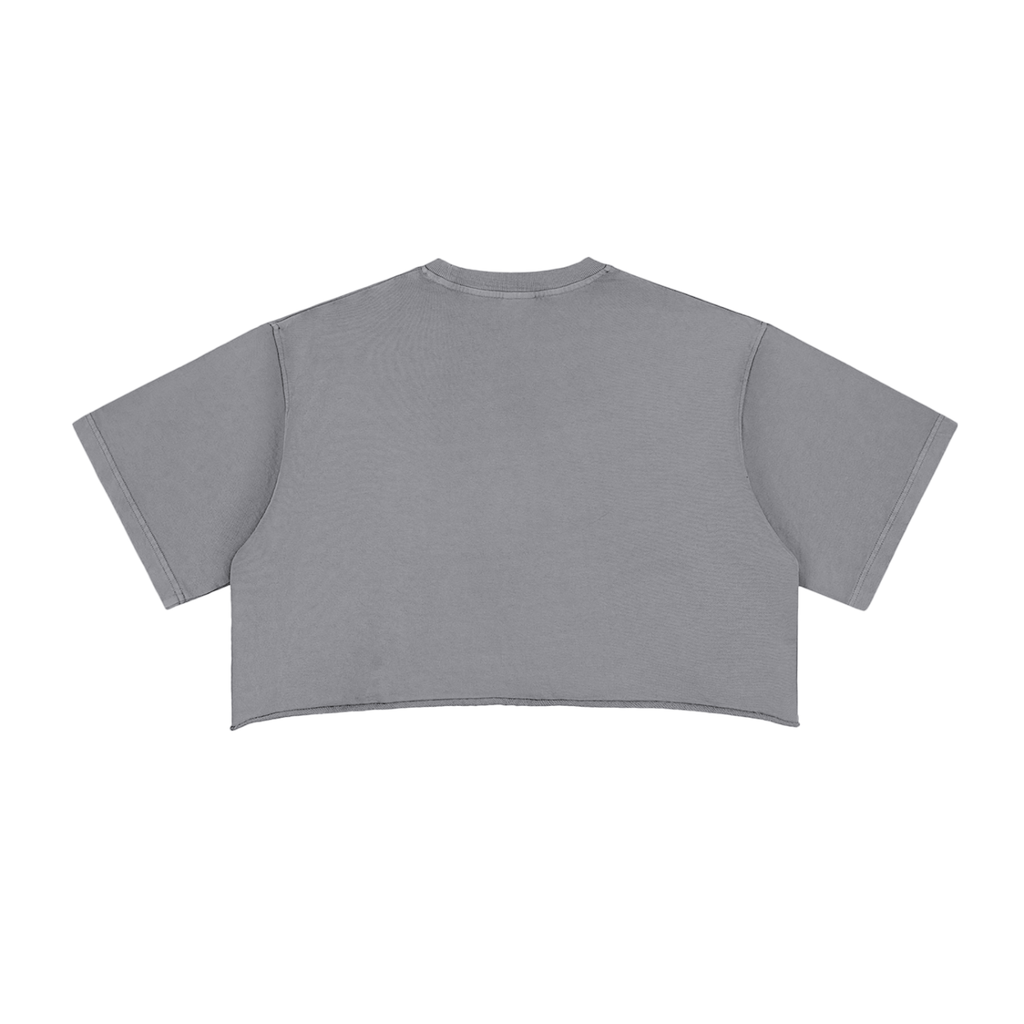 OVERTHINK Raw Edge Crop Top
