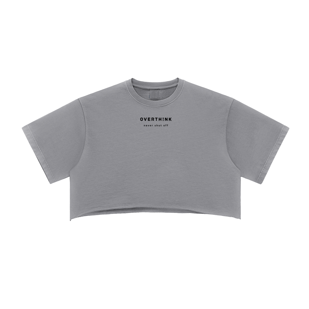 OVERTHINK Raw Edge Crop Top
