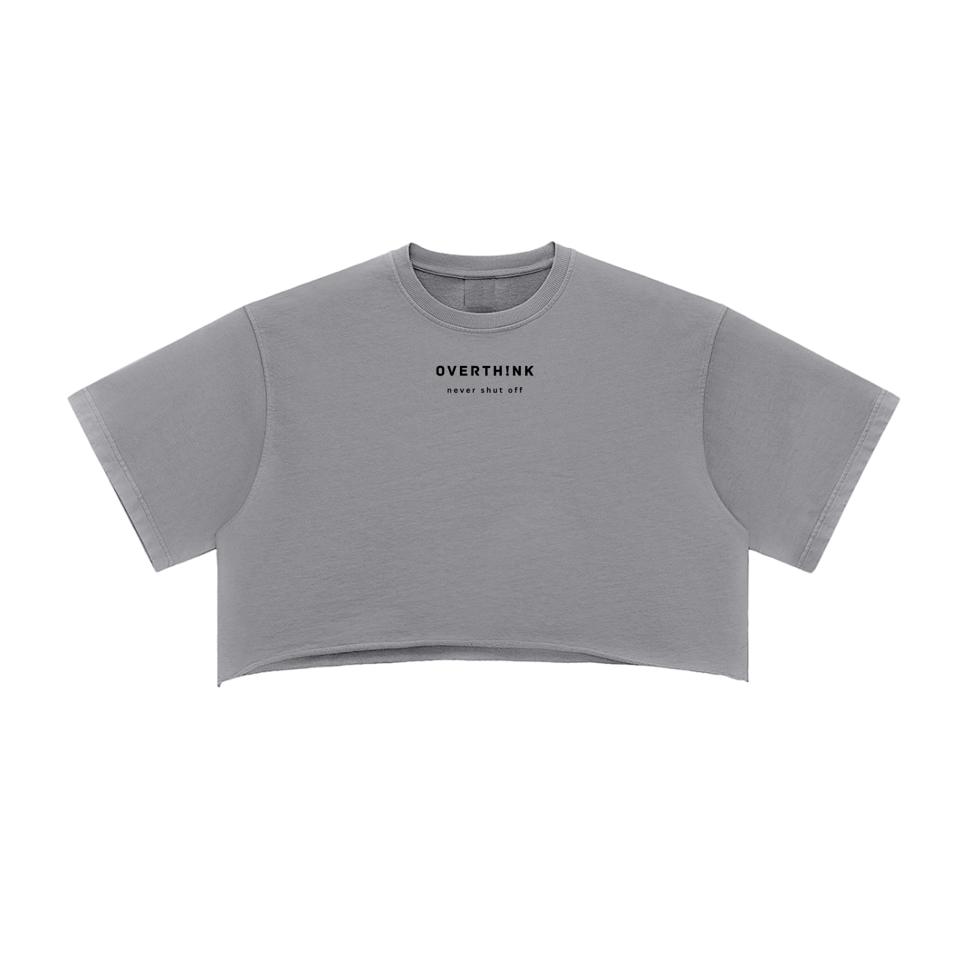 OVERTHINK Raw Edge Crop Top