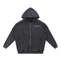 OVERTHINK Tape Raw Edge Zip Hoodie