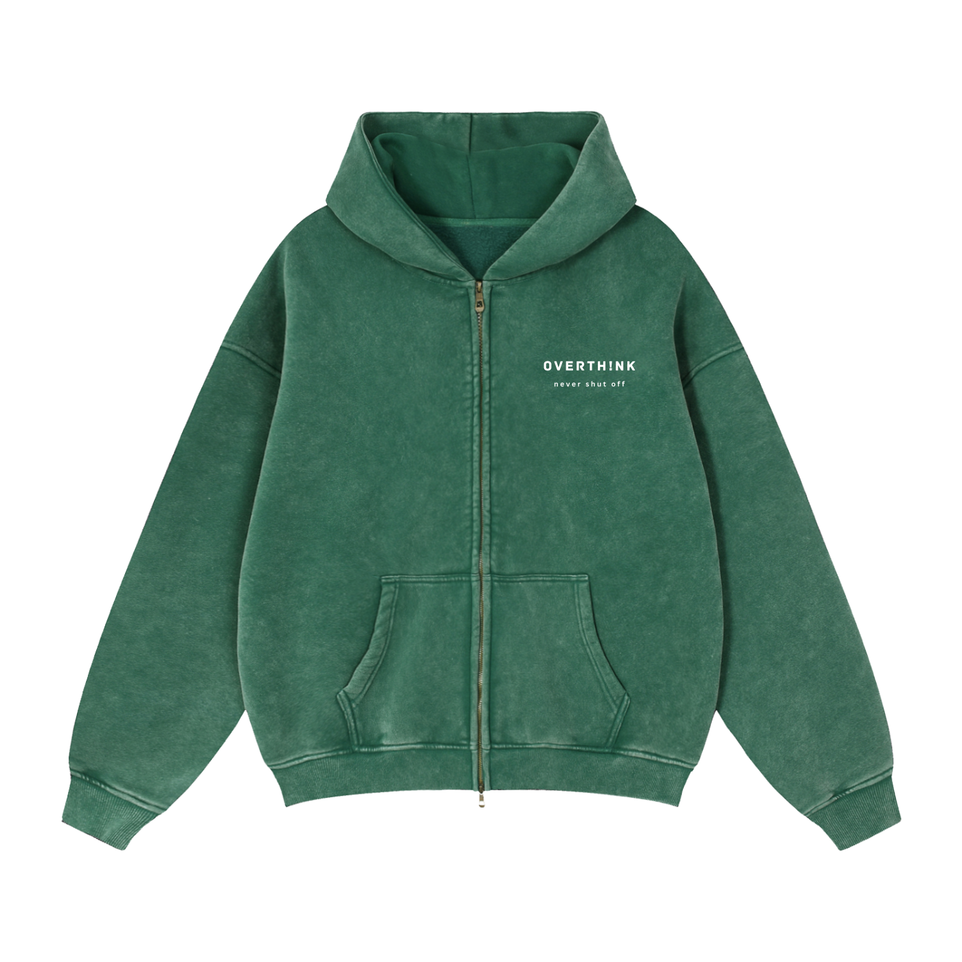 OVERTHINK Boxy Zip-Hoodie