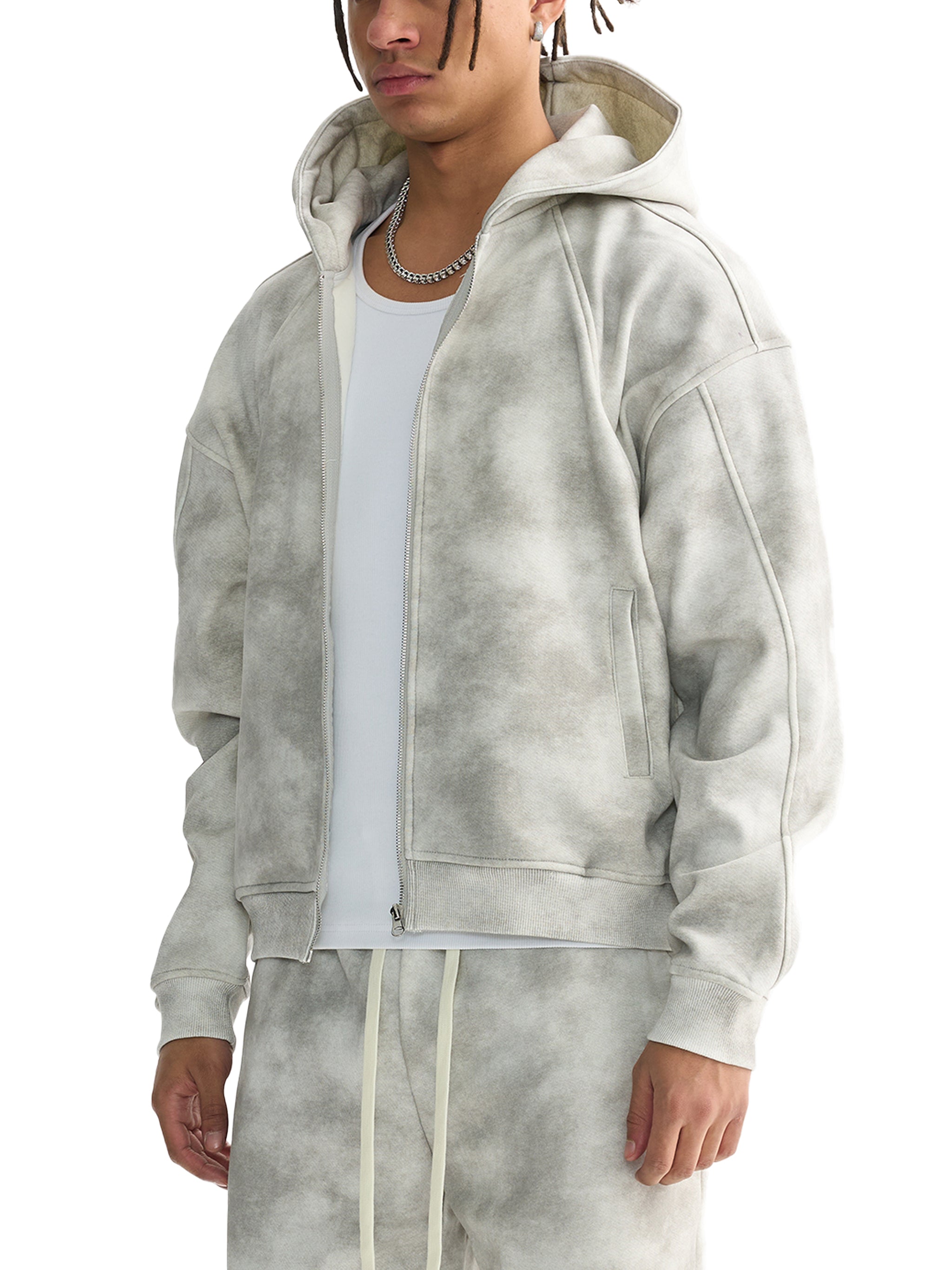 OVERTHINK Zip-Up Fleece Hoodie