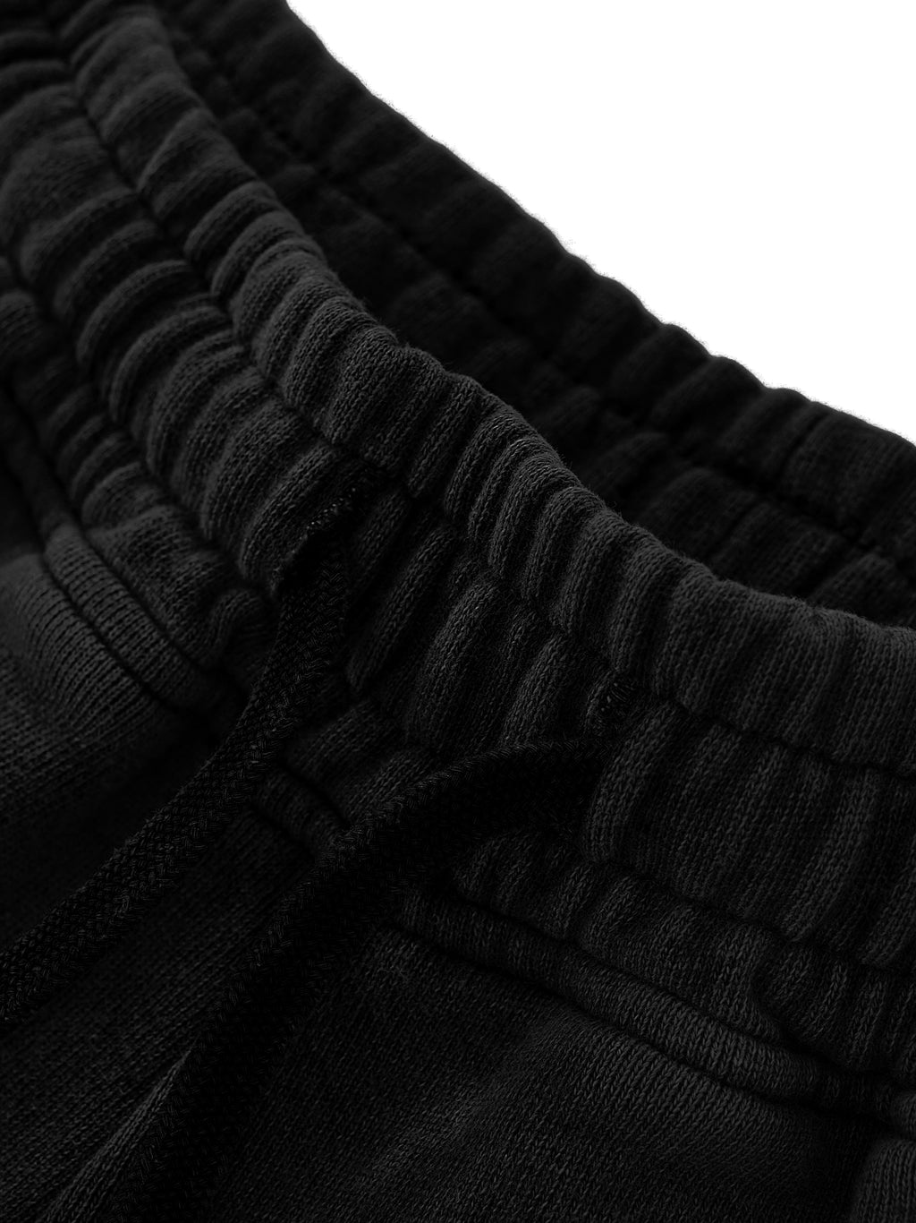 OVERTHINK Washed Raw Edge Drawstring Shorts