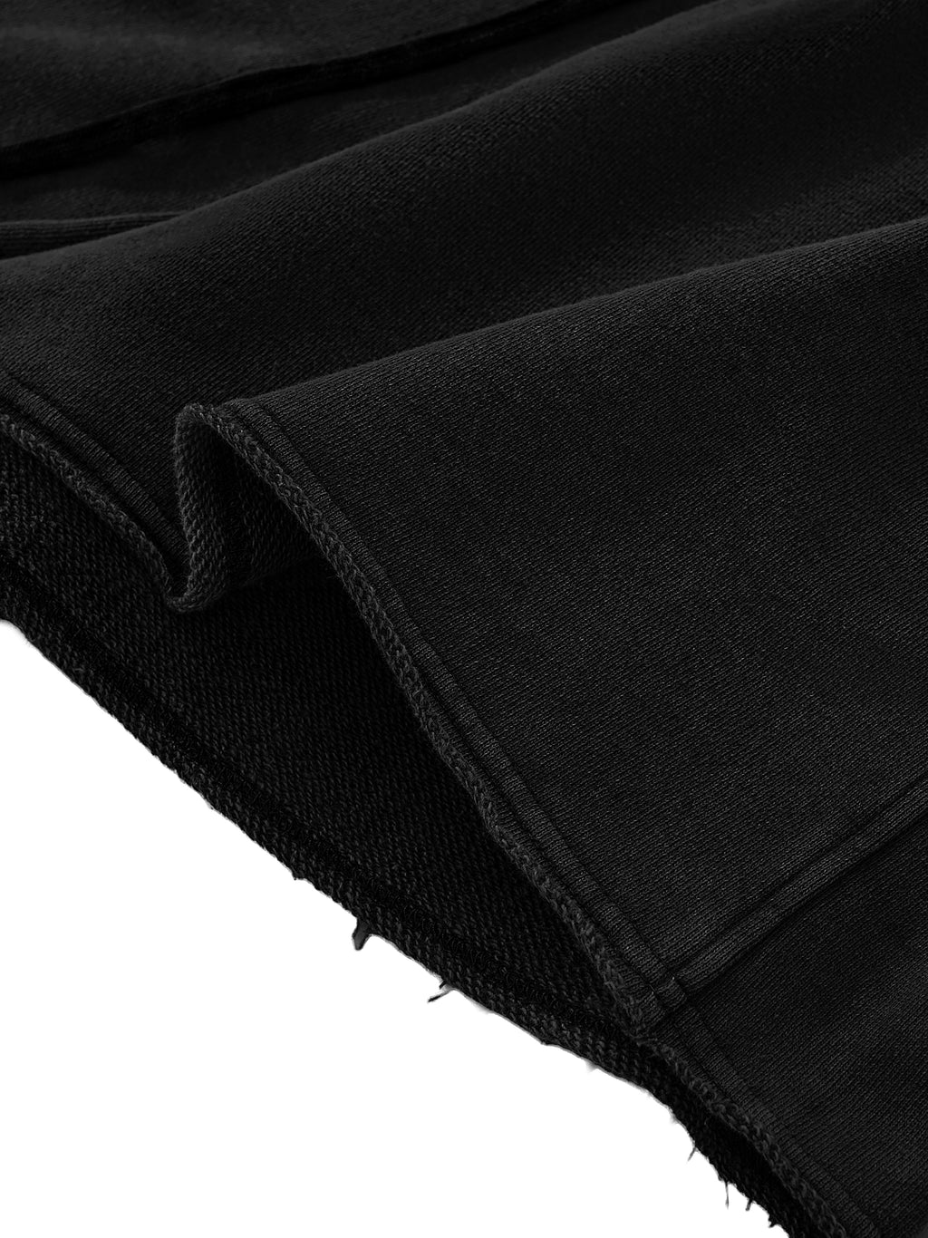 OVERTHINK Washed Raw Edge Drawstring Shorts