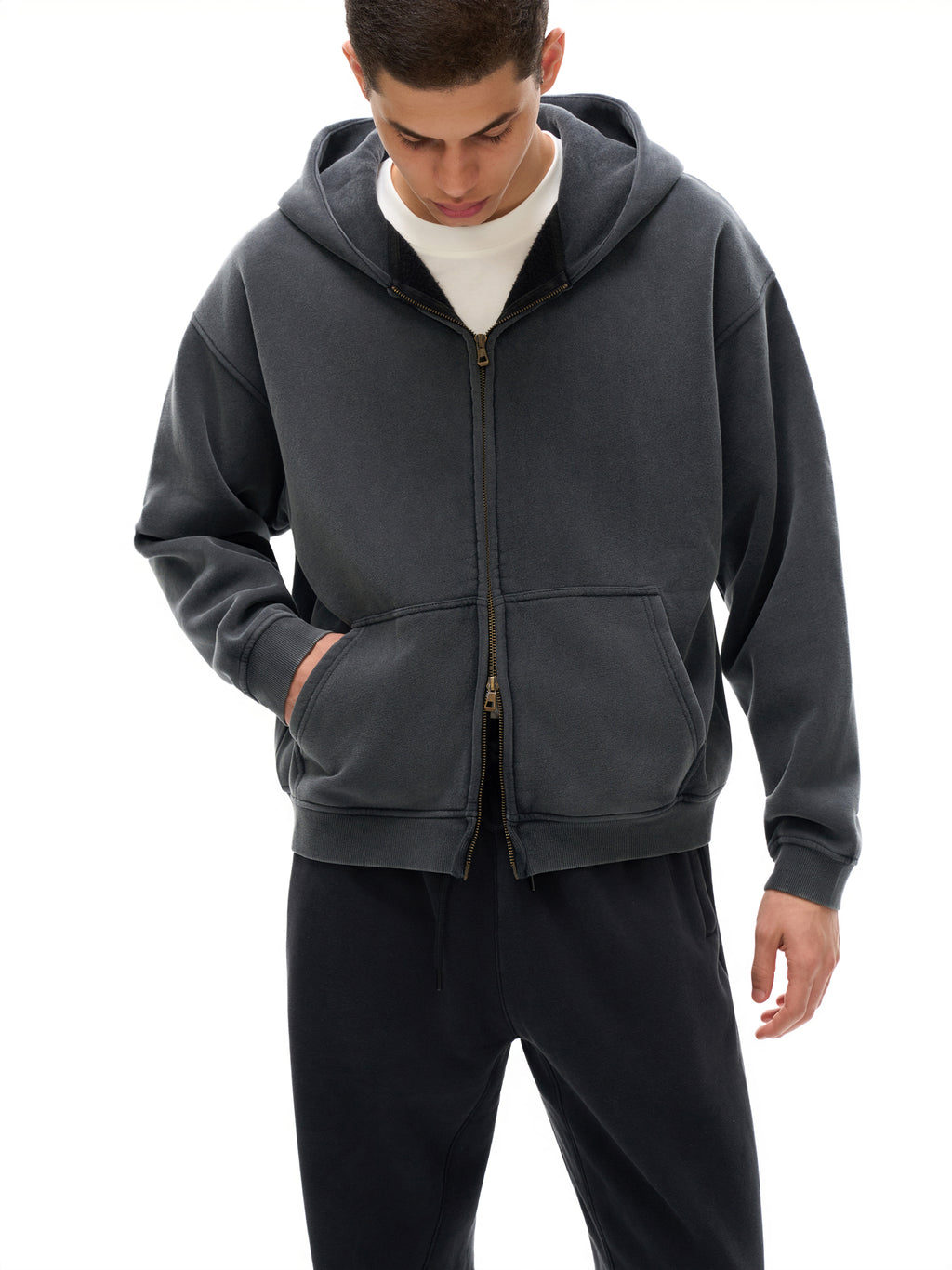 OVERTHINK Boxy Zip-Hoodie