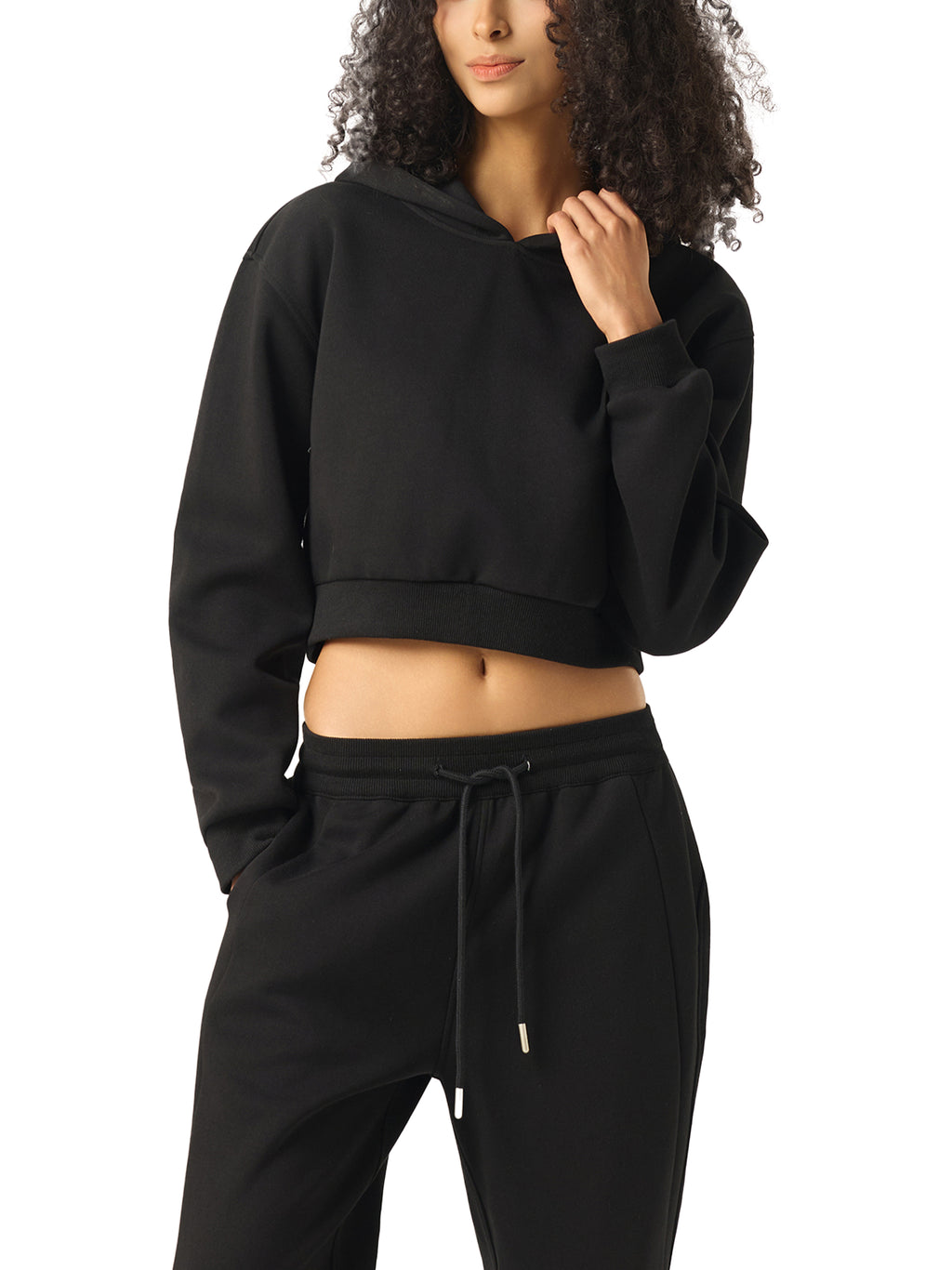 OVERTHINK Essential Cropped Hoodie