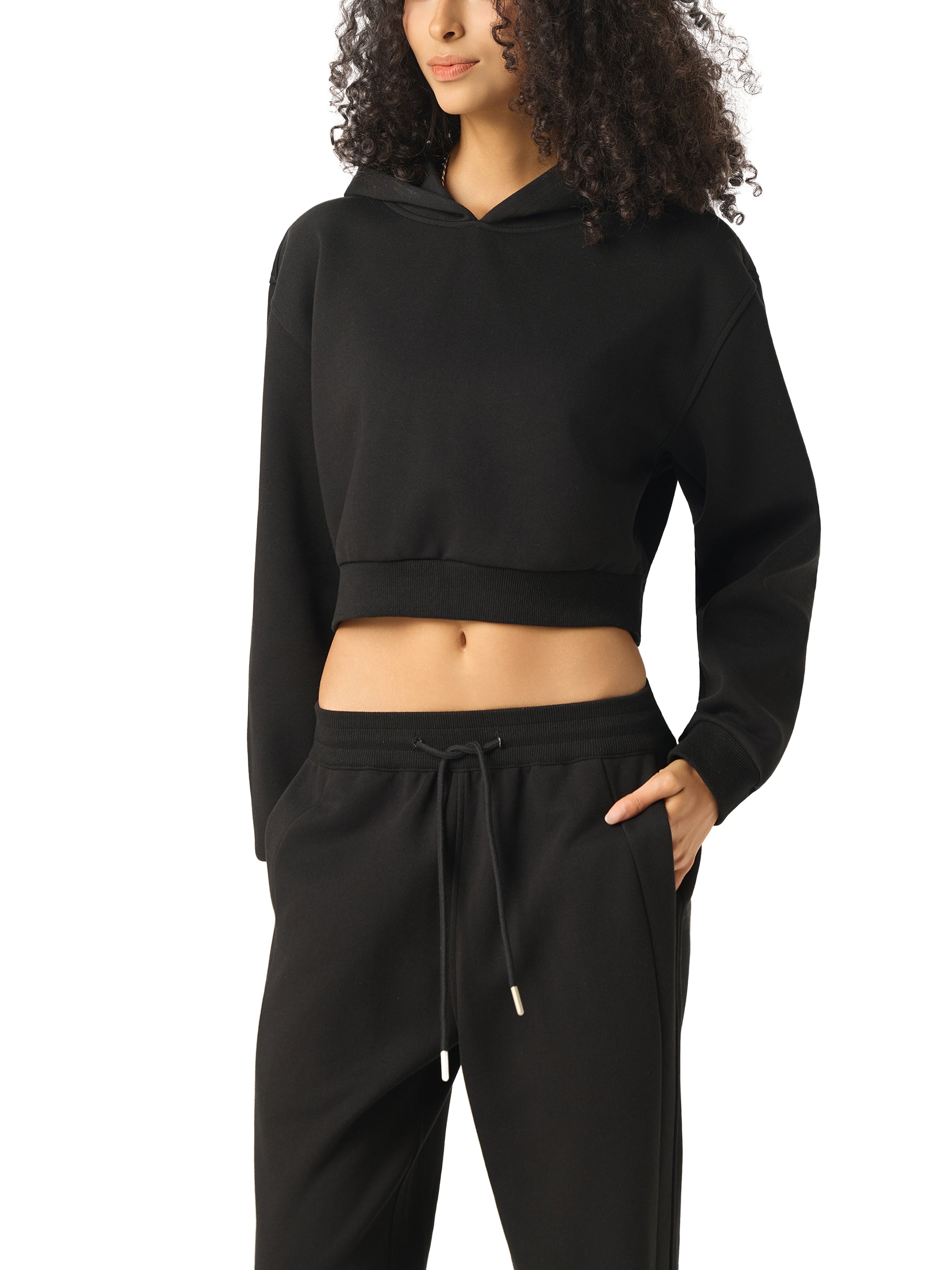 OVERTHINK Essential Cropped Hoodie