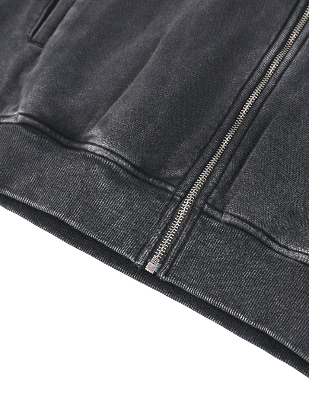 OVERTHINK Tape Raw Edge Zip Hoodie