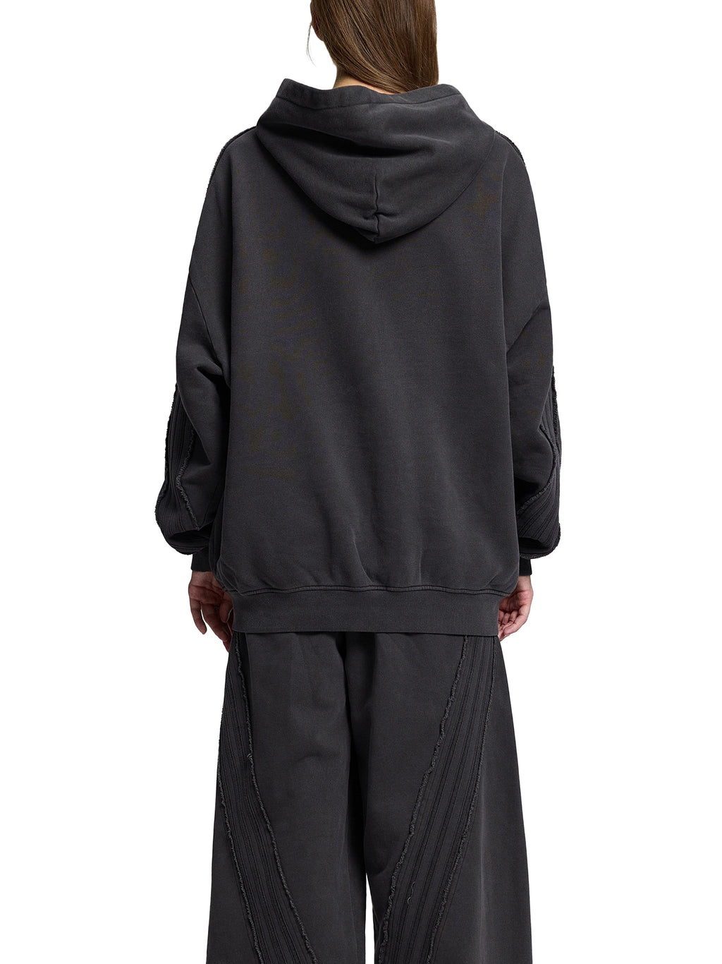 OVERTHINK Tape Raw Edge Zip Hoodie